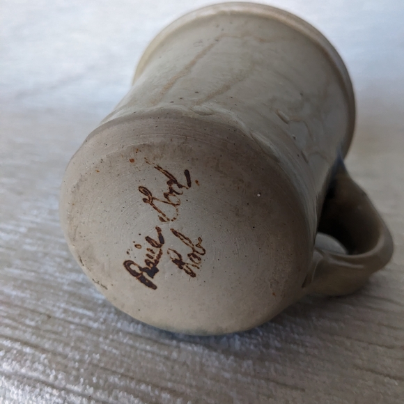 Pottery Coffee Or Tea Cup By Rob Grimes Tested By Fire Studio Blue  Brown Tan - Picture 8 of 11